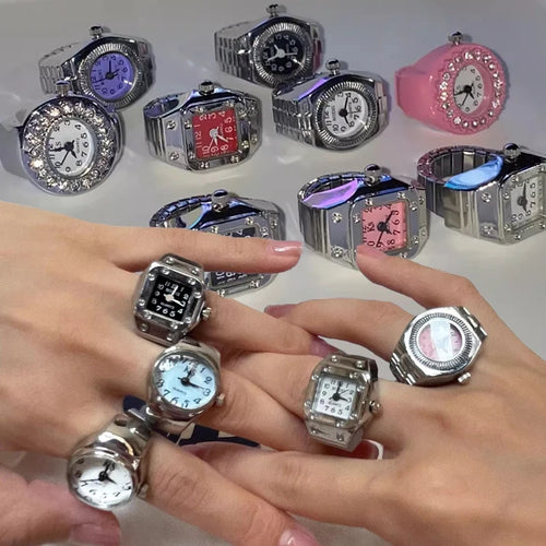 Anillo Reloj Vintage Punk