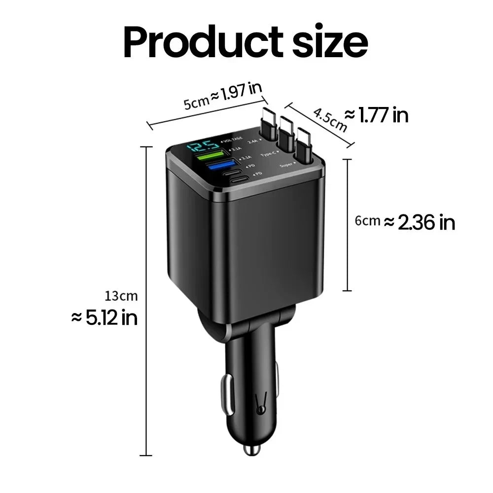 Cargador Retractable para Auto