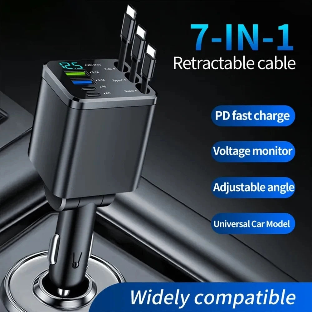 Cargador Retractable para Auto