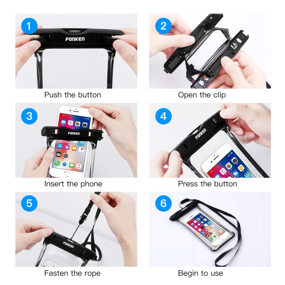 Funda Impermeable Transparente para Telefono