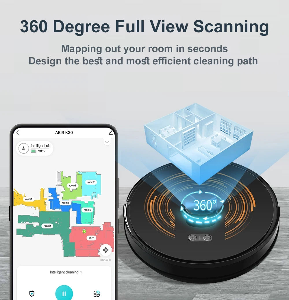 Aspiradora Robot Inteligente con Base de Autovaciado